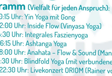 Programm für den 10 YogaFreiraumTag 2025